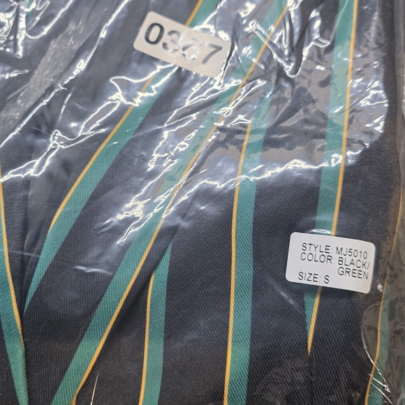 Reveuse NWT Elegant Black and Green Striped Women's Blazer S/M/L/XL - Picture 10 of 13